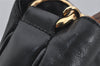 Authentic GUCCI Bamboo 2Way Shoulder Hand Bag Purse Leather Black 4182J