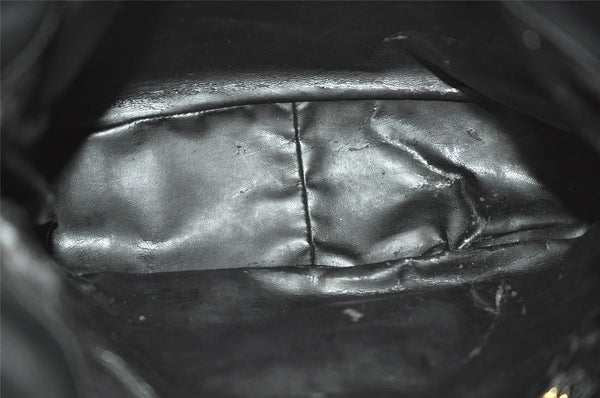 Authentic GUCCI Bamboo 2Way Shoulder Hand Bag Purse Leather Black 4182J