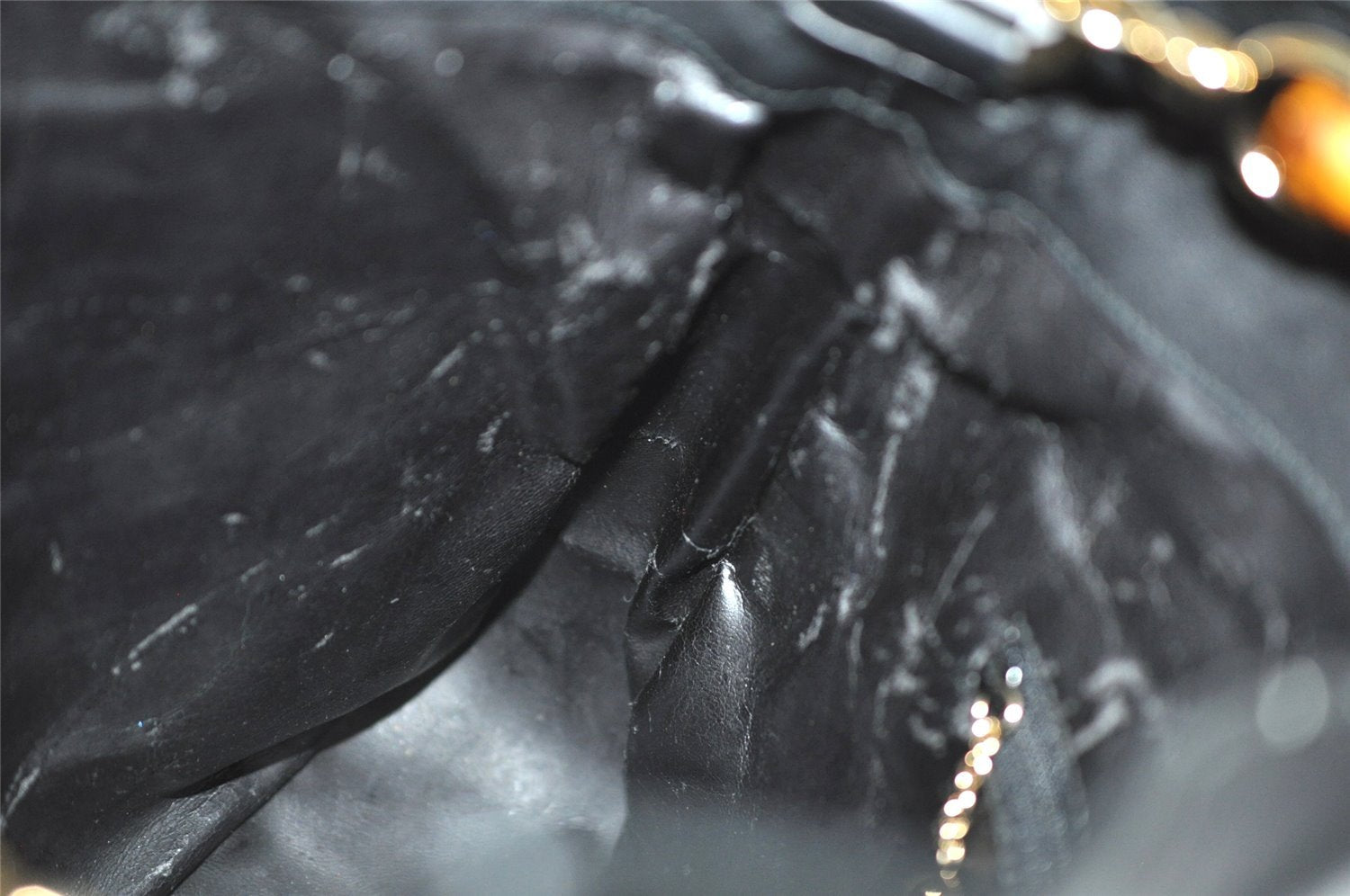 Authentic GUCCI Bamboo 2Way Shoulder Hand Bag Purse Leather Black 4182J