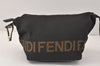 Authentic FENDI Vintage Hand Bag Purse Nylon Leather Black Junk 4182K