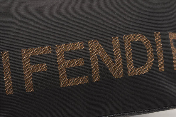 Authentic FENDI Vintage Hand Bag Purse Nylon Leather Black Junk 4182K