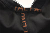 Authentic FENDI Vintage Hand Bag Purse Nylon Leather Black Junk 4182K