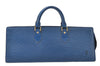 Authentic Louis Vuitton Epi Sac Triangle Hand Bag Blue M52095 LV 4183K