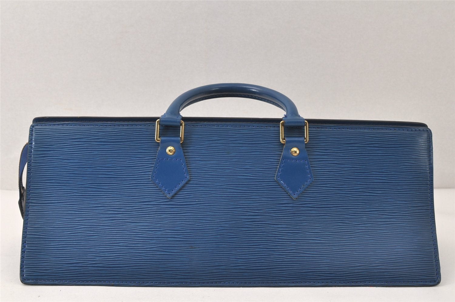 Authentic Louis Vuitton Epi Sac Triangle Hand Bag Blue M52095 LV 4183K
