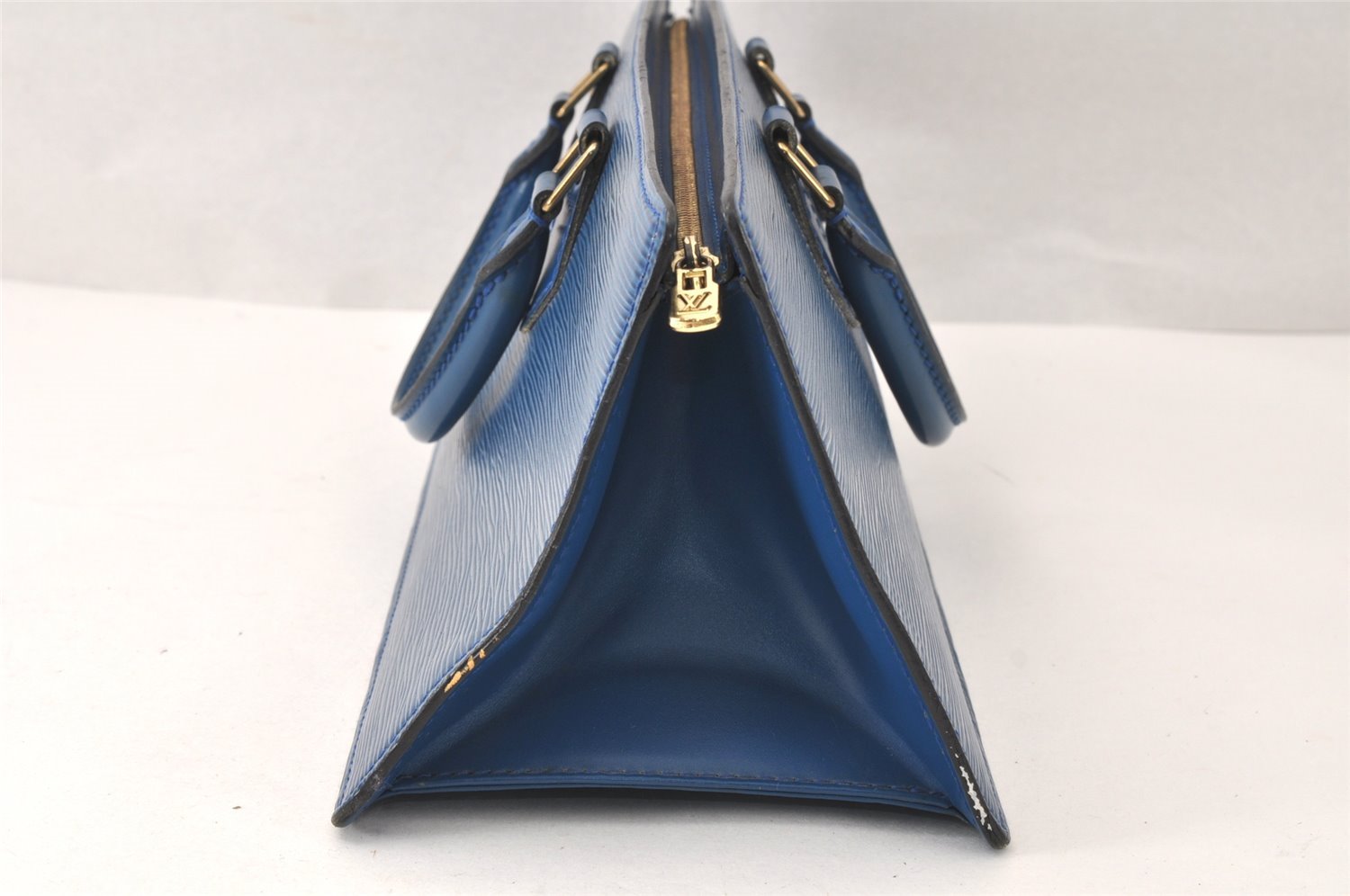 Authentic Louis Vuitton Epi Sac Triangle Hand Bag Blue M52095 LV 4183K