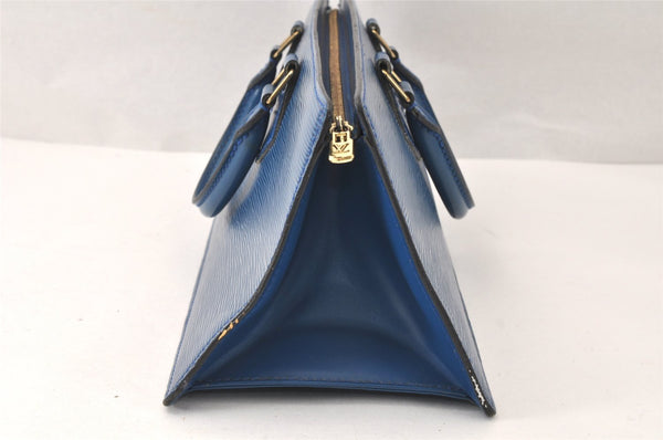 Authentic Louis Vuitton Epi Sac Triangle Hand Bag Blue M52095 LV 4183K