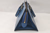 Authentic Louis Vuitton Epi Sac Triangle Hand Bag Blue M52095 LV 4183K