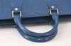 Authentic Louis Vuitton Epi Sac Triangle Hand Bag Blue M52095 LV 4183K