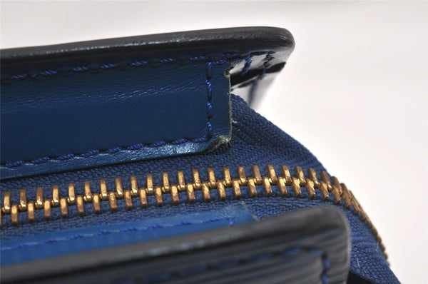 Authentic Louis Vuitton Epi Sac Triangle Hand Bag Blue M52095 LV 4183K