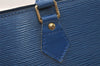 Authentic Louis Vuitton Epi Sac Triangle Hand Bag Blue M52095 LV 4183K