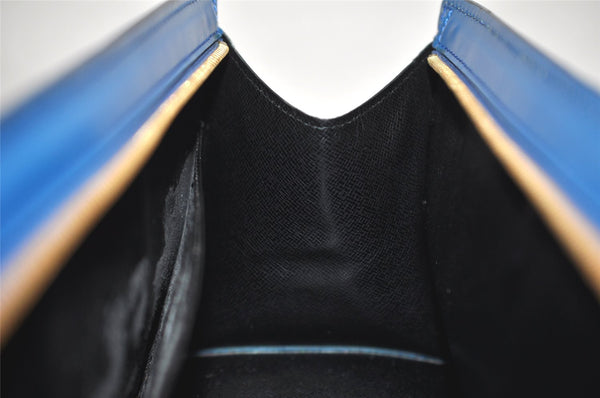 Authentic Louis Vuitton Epi Sac Triangle Hand Bag Blue M52095 LV 4183K