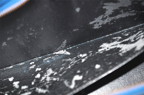 Authentic Louis Vuitton Epi Sac Triangle Hand Bag Blue M52095 LV 4183K