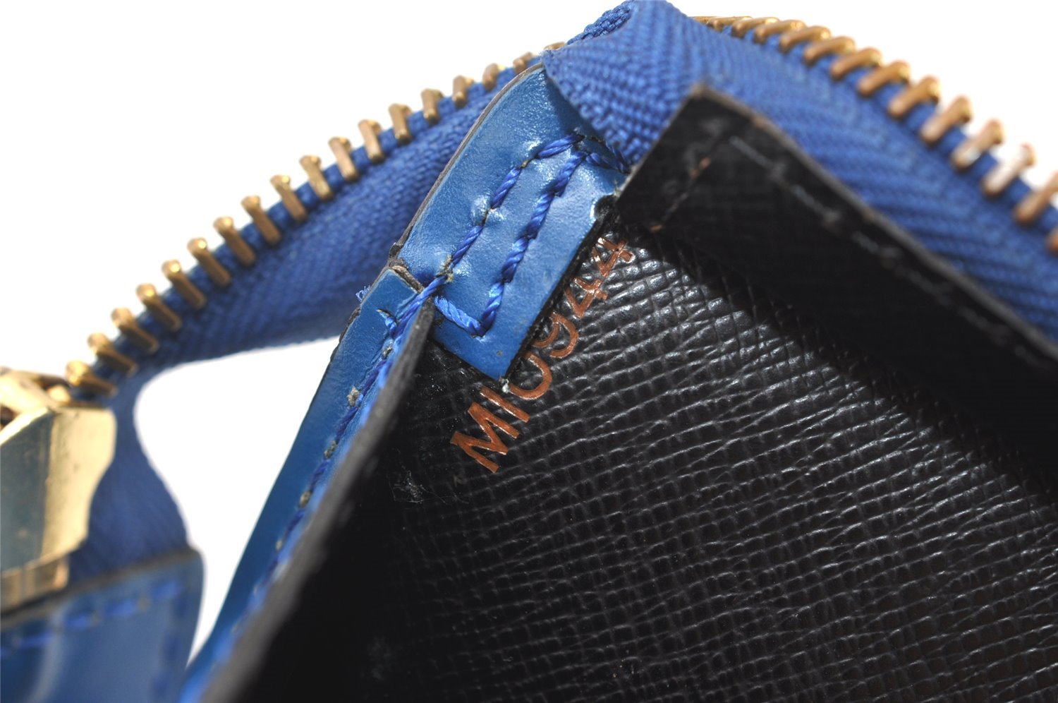 Authentic Louis Vuitton Epi Sac Triangle Hand Bag Blue M52095 LV 4183K