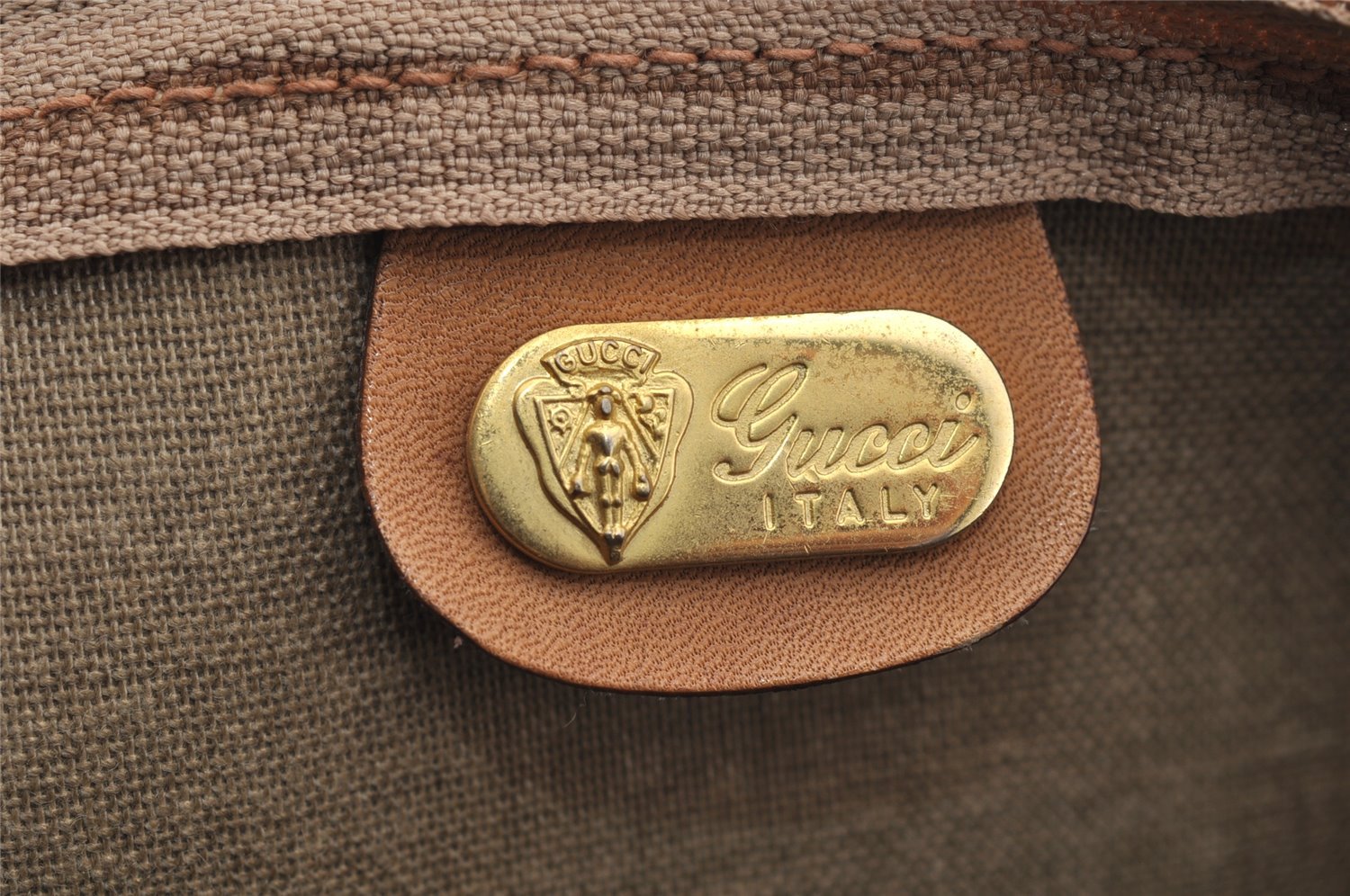 Authentic GUCCI Micro GG PVC Leather 2Way Shoulder Hand Bag Brown 4185I