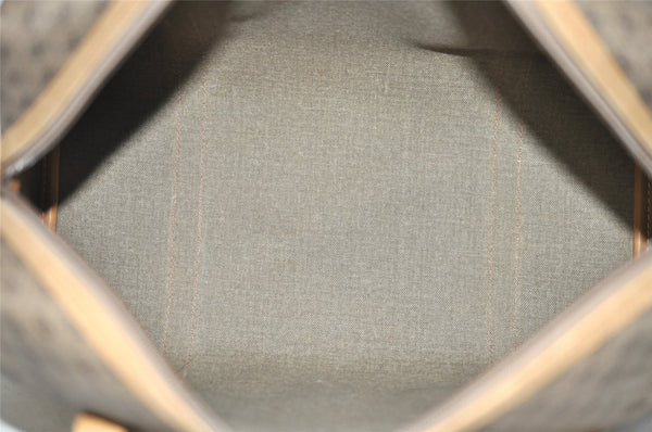 Authentic GUCCI Micro GG PVC Leather 2Way Shoulder Hand Bag Brown 4185I