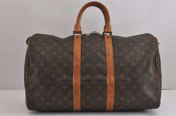 Authentic Louis Vuitton Monogram Keepall 45 Travel Boston Bag M41428 LV 4185J