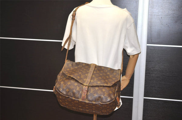 Authentic Louis Vuitton Monogram Saumur 35 Shoulder Cross Bag M42254 Junk 4186I
