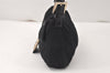 Authentic FENDI Mamma Baguette Shoulder Hand Bag Jersey Leather Black 4187K