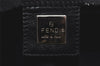 Authentic FENDI Mamma Baguette Shoulder Hand Bag Jersey Leather Black 4187K