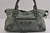 Authentic BALENCIAGA Classic The First 2Way Hand Bag Leather Green 4188J