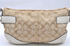 Authentic COACH Signature Shoulder Cross Bag Canvas Leather F17169 Beige 4188K