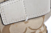 Authentic COACH Signature Shoulder Cross Bag Canvas Leather F17169 Beige 4188K