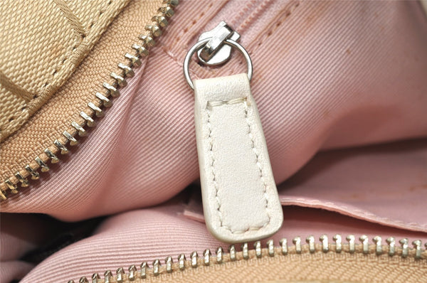 Authentic COACH Signature Shoulder Cross Bag Canvas Leather F17169 Beige 4188K