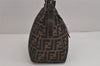 Authentic FENDI Zucca Vintage Shoulder Hand Bag Purse Canvas Leather Brown 4189J