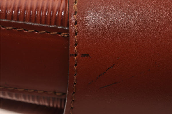 Auth Louis Vuitton Epi Sac De Paule PM Shoulder Cross Bag Brown M80203 LV 4190I