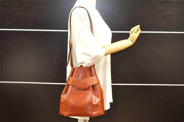 Auth Louis Vuitton Epi Sac De Paule PM Shoulder Cross Bag Brown M80203 LV 4190I