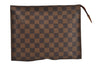 Auth Louis Vuitton Damier Poche Toilette 26 Cosmetic Pouch N47543 Junk 4190J