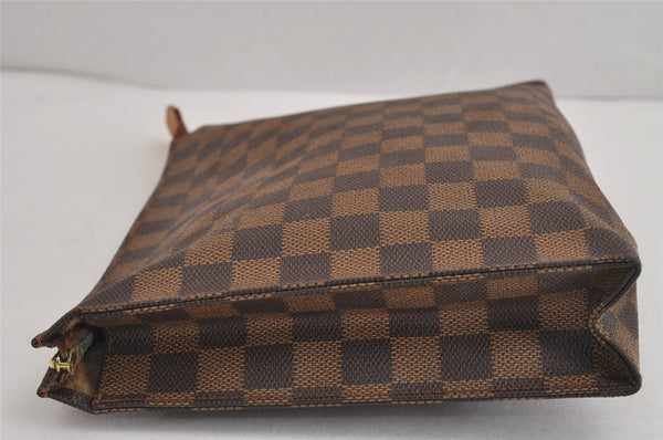 Auth Louis Vuitton Damier Poche Toilette 26 Cosmetic Pouch N47543 Junk 4190J