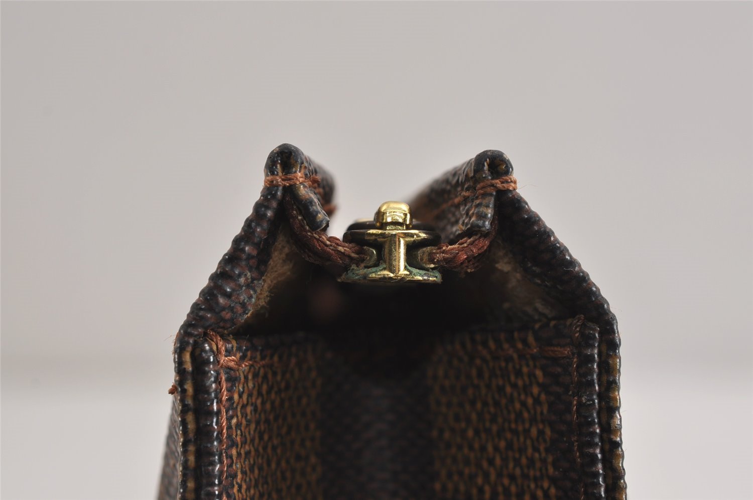 Auth Louis Vuitton Damier Poche Toilette 26 Cosmetic Pouch N47543 Junk 4190J