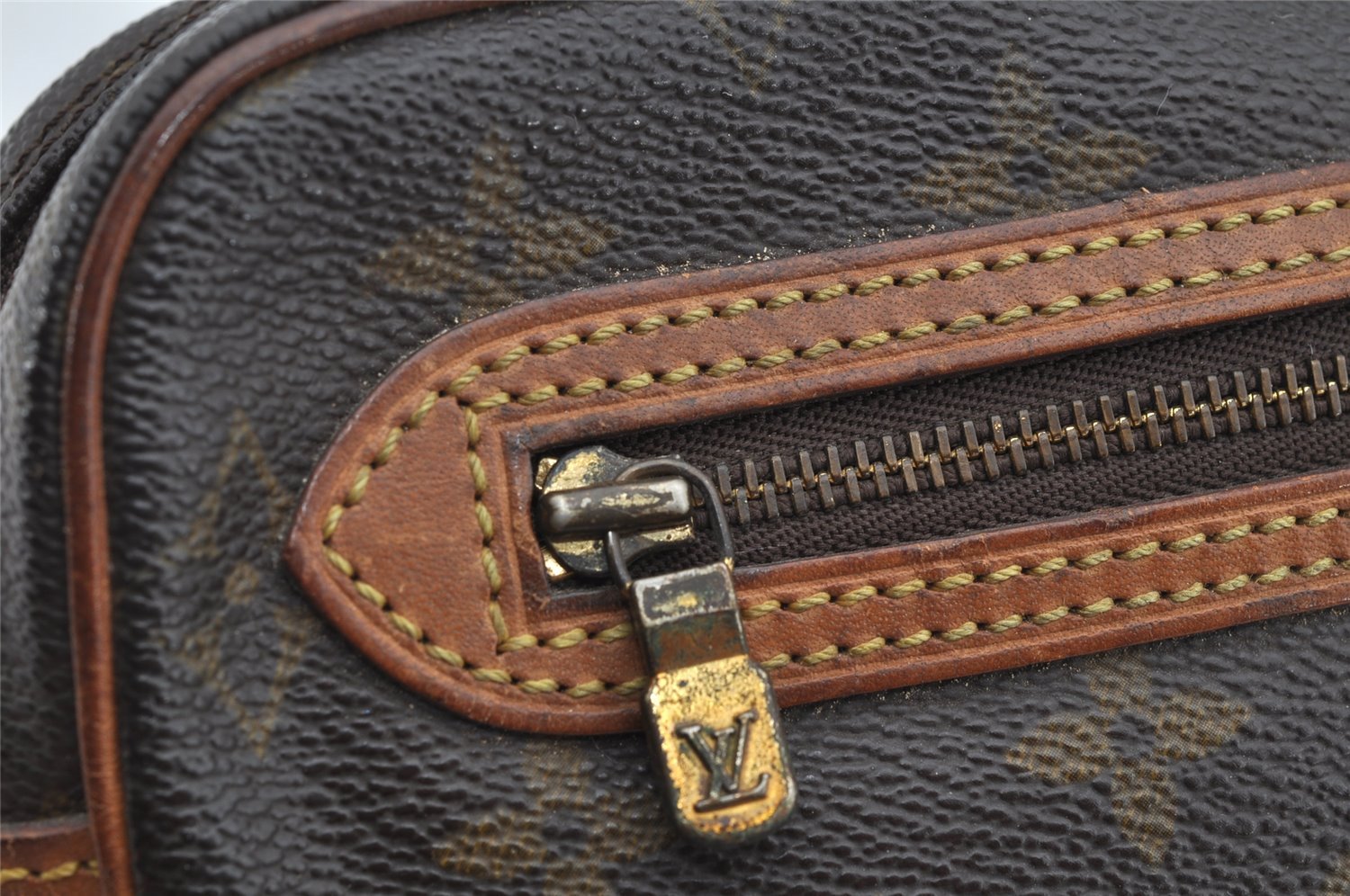 Authentic Louis Vuitton Monogram Marly Dragonne GM M51825 Clutch Hand Bag 4191I