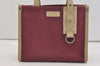 Authentic BURBERRY Vintage Canvas Leather Tote Hand Bag Purse Bordeaux 4191J