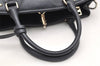 Authentic COACH Vintage 2Way Shoulder Hand Bag Purse Leather Navy Blue 4191K
