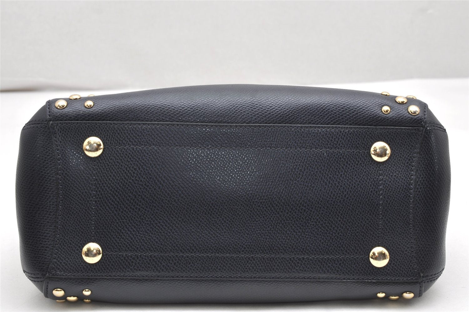 Authentic COACH Vintage 2Way Shoulder Hand Bag Purse Leather Navy Blue 4191K