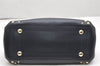 Authentic COACH Vintage 2Way Shoulder Hand Bag Purse Leather Navy Blue 4191K