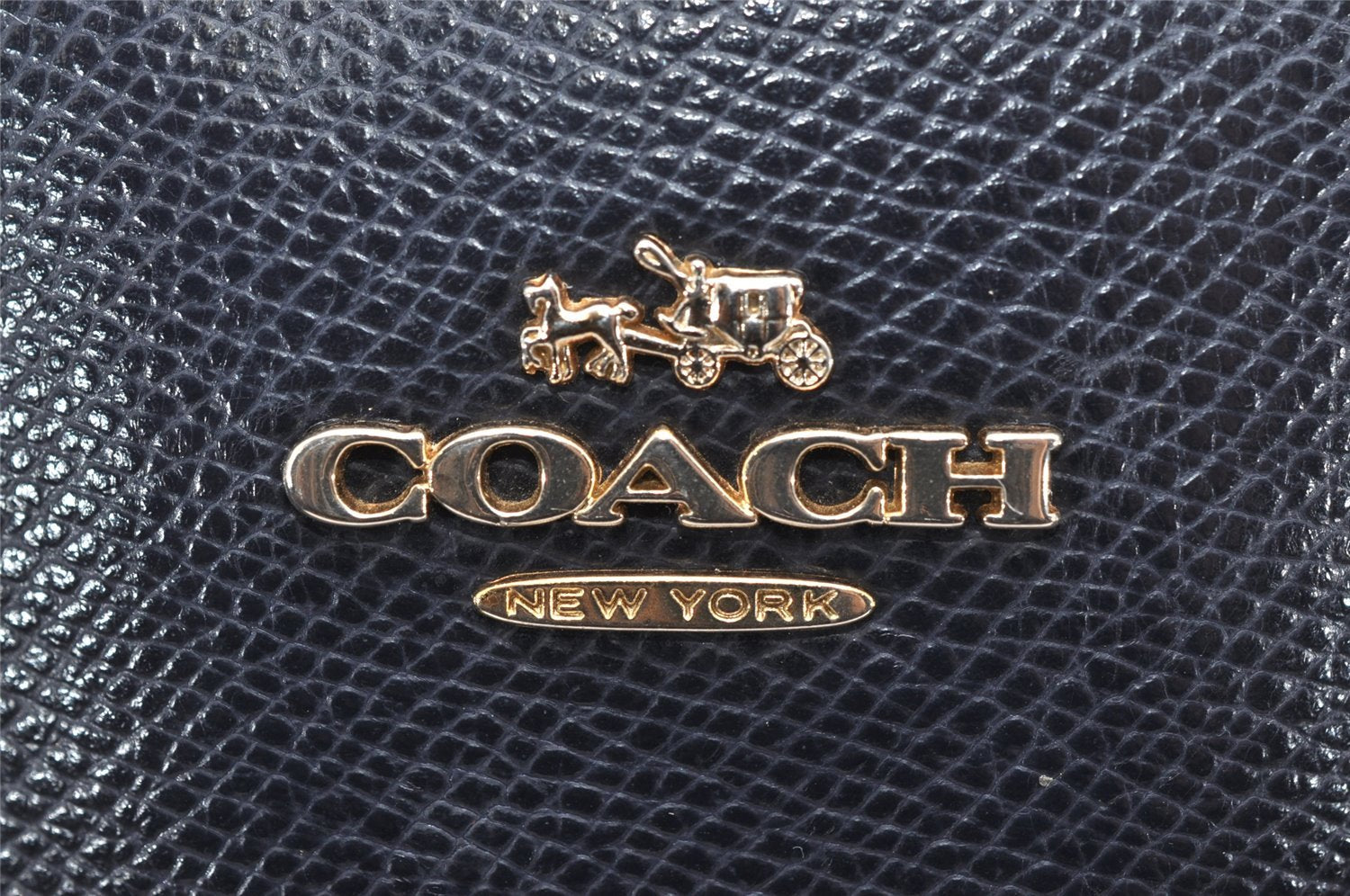 Authentic COACH Vintage 2Way Shoulder Hand Bag Purse Leather Navy Blue 4191K