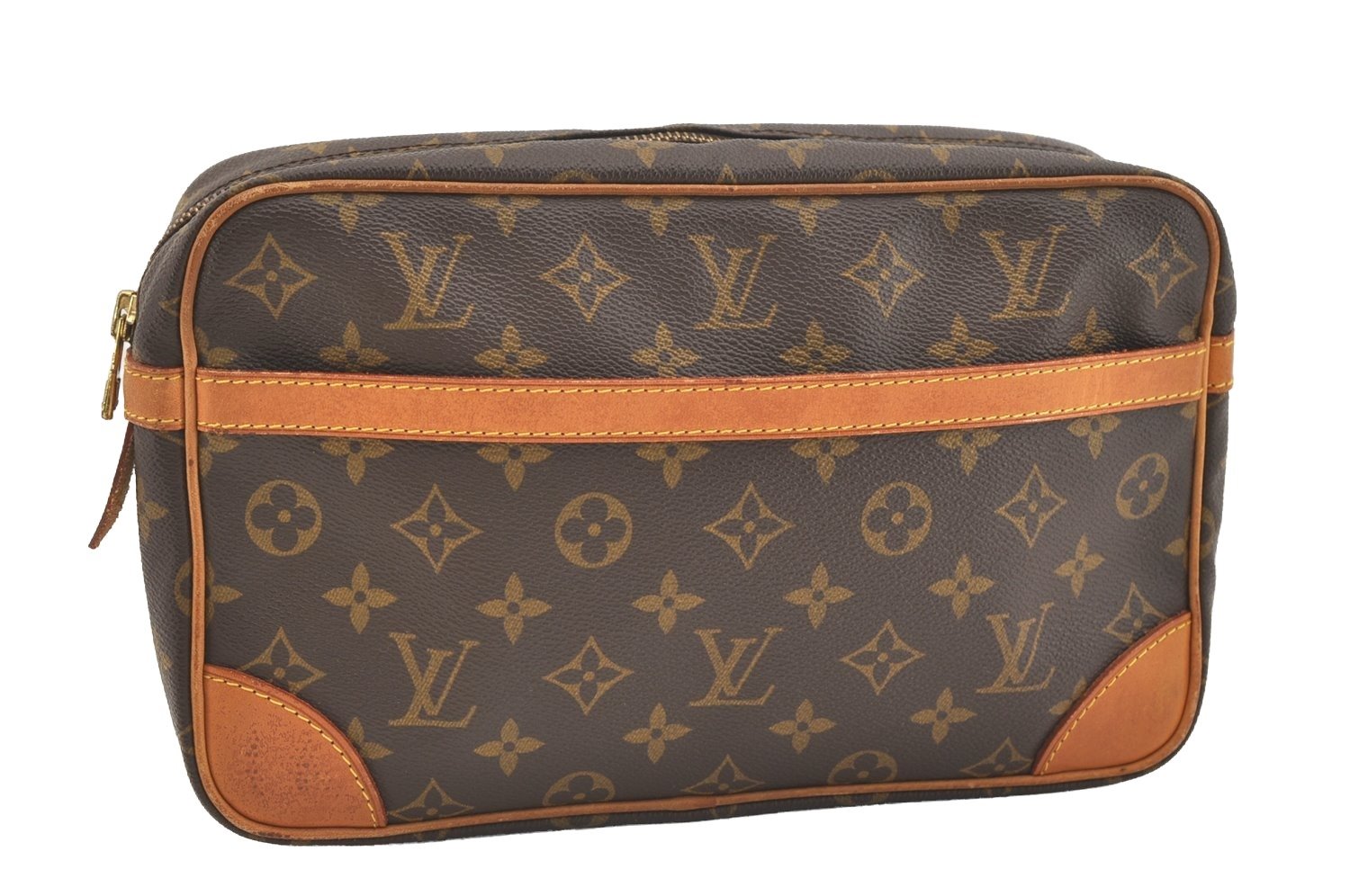 Authentic Louis Vuitton Monogram Compiegne 28 Clutch Hand Bag M51845 LV 4192J