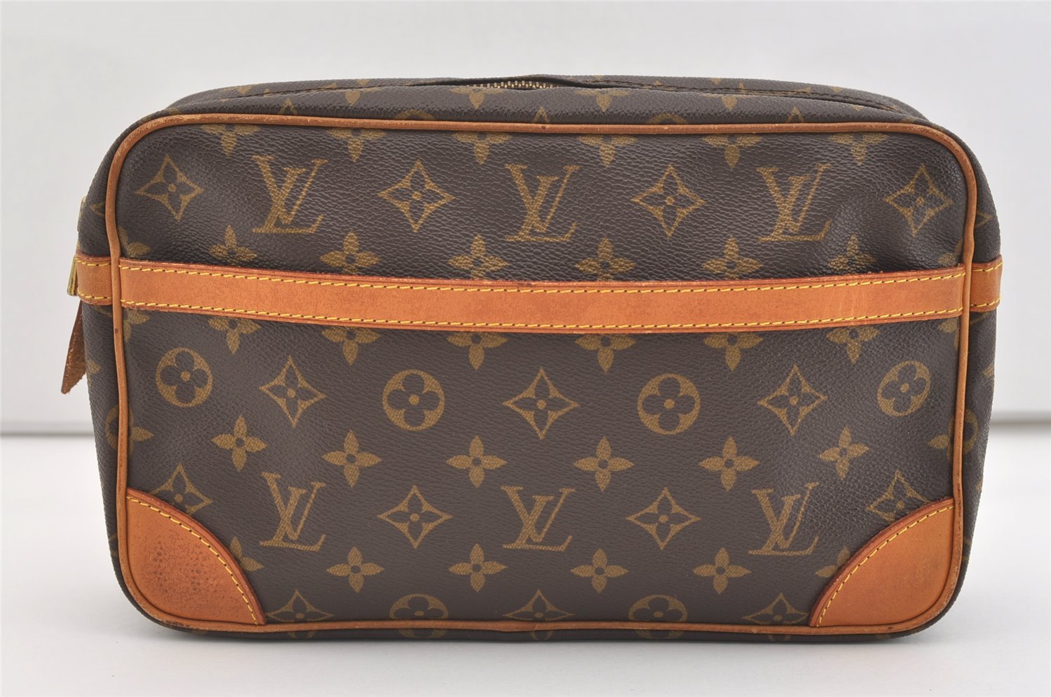 Authentic Louis Vuitton Monogram Compiegne 28 Clutch Hand Bag M51845 LV 4192J