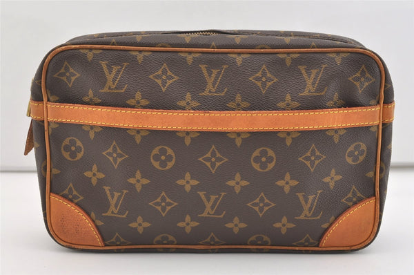 Authentic Louis Vuitton Monogram Compiegne 28 Clutch Hand Bag M51845 LV 4192J
