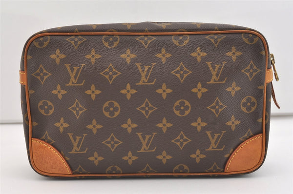 Authentic Louis Vuitton Monogram Compiegne 28 Clutch Hand Bag M51845 LV 4192J