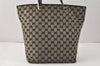Authentic GUCCI Vintage Shoulder Tote Bag GG Canvas Leather 0021098 Black 4192K