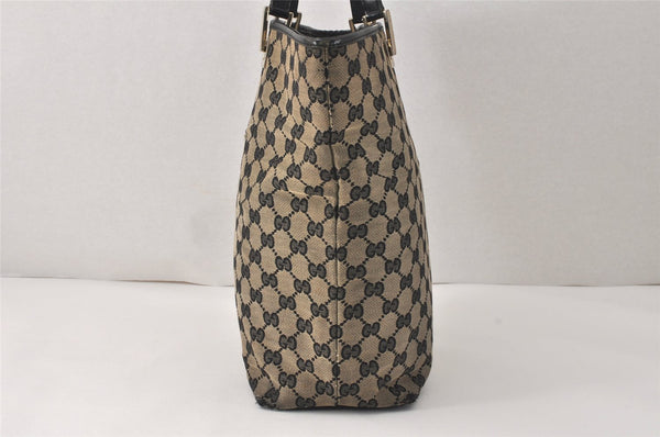Authentic GUCCI Vintage Shoulder Tote Bag GG Canvas Leather 0021098 Black 4192K