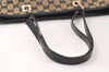 Authentic GUCCI Vintage Shoulder Tote Bag GG Canvas Leather 0021098 Black 4192K