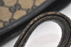 Authentic GUCCI Vintage Shoulder Tote Bag GG Canvas Leather 0021098 Black 4192K