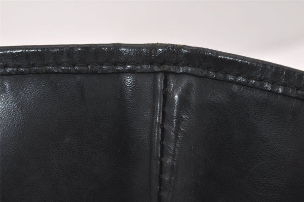 Authentic GUCCI Vintage Shoulder Tote Bag GG Canvas Leather 0021098 Black 4192K