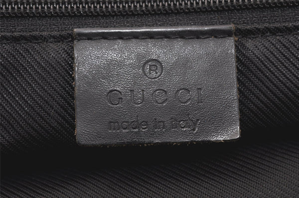 Authentic GUCCI Vintage Shoulder Tote Bag GG Canvas Leather 0021098 Black 4192K