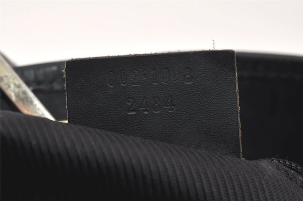 Authentic GUCCI Vintage Shoulder Tote Bag GG Canvas Leather 0021098 Black 4192K